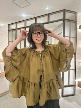 「LEPSIM（レプシィム）のイージーコクーンデニムパンツ　661665（デニムパンツ、ブラック系）」を使った、はやみ👧🏻さん（レディース）の夏コーディネート