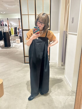 「LEPSIM（レプシィム）の《スグッカワ》袖タックT　639431（Tシャツ/カットソー、イエロー系）」を使った、はやみ👧🏻さん（レディース）の春コーディネート
