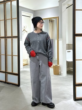 「アイテム（ニットキャップ/ビーニー）」を使った、はやみ👧🏻さん（レディース・155cm・30代）の冬コーディネート