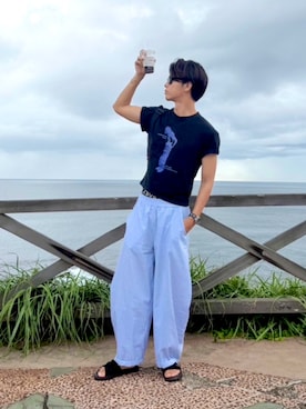 「Calvin Klein（カルバン・クライン）のアイテム」を使った、omiさん（メンズ・180cm）の夏コーディネート