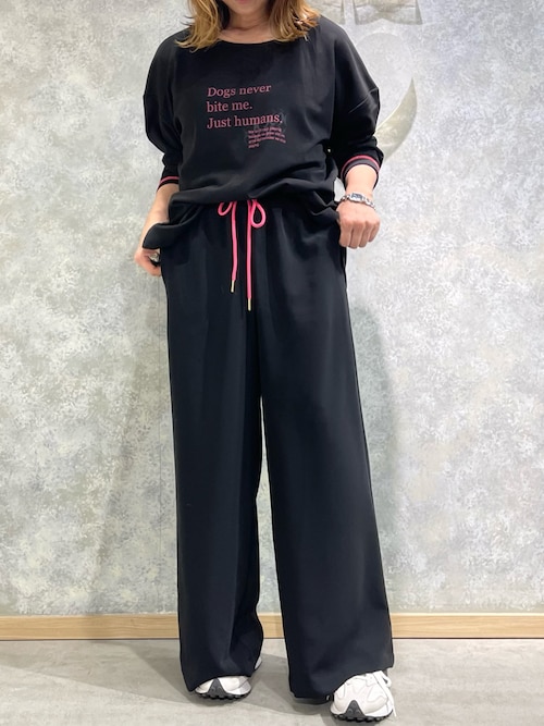 セール】ジョーゼットプリントロンT（Tシャツ/カットソー）｜Q（キュー