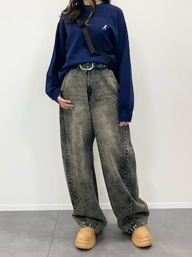 「アイテム（ボディバッグ/ウエストポーチ）」を使った、おでこ©さん（レディース・163cm）の秋コーディネート