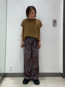 「URBAN RESEARCH DOORS（アーバンリサーチドアーズ）のアイテム（ニット/セーター）」を使った、satomiさん（レディース・154cm）の夏コーディネート