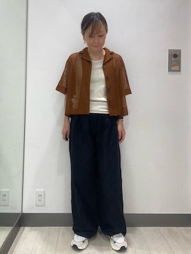 「URBAN RESEARCH DOORS（アーバンリサーチドアーズ）のアイテム（タンクトップ）」を使った、satomiさん（レディース・154cm）の秋コーディネート