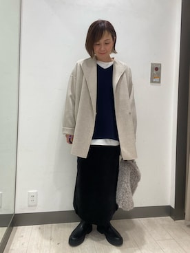 「アイテム（その他アウター）」を使った、satomiさん（レディース・154cm）の秋コーディネート