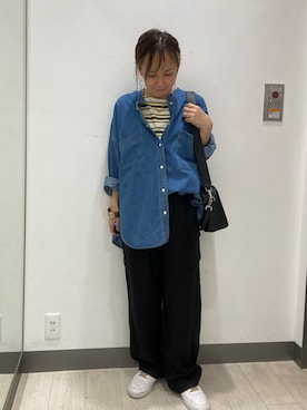 「URBAN RESEARCH DOORS（アーバンリサーチドアーズ）の2WAYスクエアショルダーバッグ（ショルダーバッグ）」を使った、satomiさん（レディース・154cm）の秋コーディネート