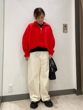 「アイテム（ポロシャツ）」を使った、satomiさん（レディース・154cm）の秋コーディネート