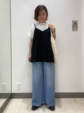 「KBF（ケイビーエフ）のアイテム（バッグ）」を使った、satomiさん（レディース・154cm）の夏コーディネート