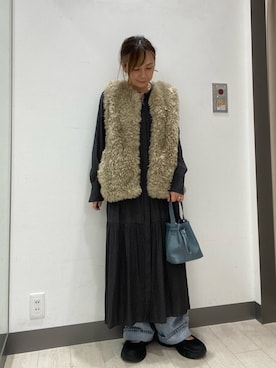 「アイテム（その他アウター）」を使った、satomiさん（レディース・154cm）の秋コーディネート