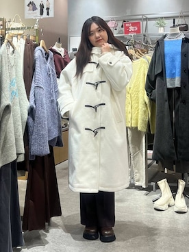 「アイテム（ダッフルコート）」を使った、hinamkmk26さん（レディース・159cm）の冬コーディネート