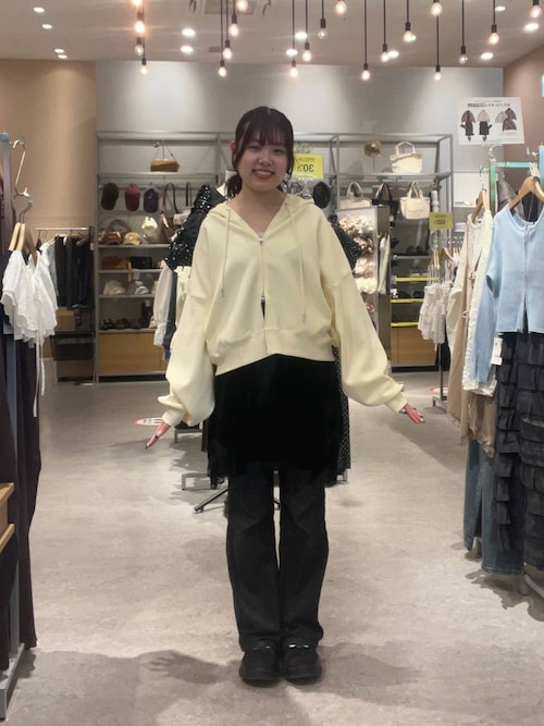 LOWRYS FARM 【上下セット】２ＷＡＹカットベロアミニワンピース他 2WAYカットベロアミニワンピース 578265（ワンピース