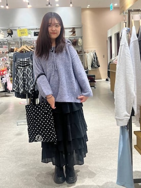 「LOWRYS FARM（ローリーズファーム）のアイテム（トートバッグ）」を使った、hinamkmk26さん（レディース・159cm）の秋コーディネート