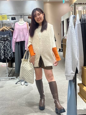 「LOWRYS FARM（ローリーズファーム）のアイテム（トートバッグ）」を使った、hinamkmk26さん（レディース・159cm）の秋コーディネート