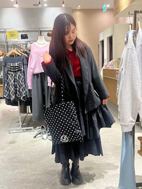 「LOWRYS FARM（ローリーズファーム）のアイテム（トートバッグ）」を使った、hinamkmk26さん（レディース・159cm）の秋コーディネート