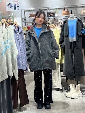 「アイテム（その他アウター）」を使った、hinamkmk26さん（レディース・159cm・20代）の冬コーディネート