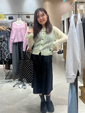 「LOWRYS FARM（ローリーズファーム）のアイテム（トートバッグ）」を使った、hinamkmk26さん（レディース・159cm）の秋コーディネート