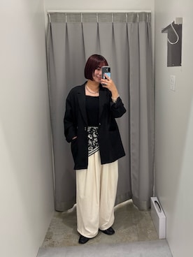 「KBF（ケイビーエフ）のアイテム（ジャケット/アウター）」を使った、oukaさん（レディース・159cm）の春コーディネート