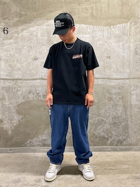 「AVIREX（アヴィレックス）のMESH CAP MATS / メッシュ キャップ / AVIREX / アヴィレックス（キャップ、ブラック系）」を使った、Taiseiさん（メンズ・165cm）の夏コーディネート