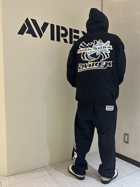 「AVIREX（アヴィレックス）のアイテム（スウェットパンツ）」を使った、Taiseiさん（メンズ・165cm）の冬コーディネート