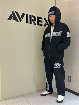 「AVIREX（アヴィレックス）のアイテム（スウェットパンツ）」を使った、Taiseiさん（メンズ・165cm）の冬コーディネート