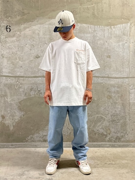 「みんなの白Tフェス」｜「アイテム（キャップ）」を使った、Taiseiさん（メンズ・165cm）の夏コーディネート