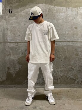 「AVIREX（アヴィレックス）の【×NEW ERA/ニューエラ】ロウ プロファイル 59フィフティ / LOW PROFILE 59FIFTY "AC"/ アヴィレックス / AVIREX（キャップ、ブラック系）」を使った、Taiseiさん（メンズ・165cm）の夏コーディネート