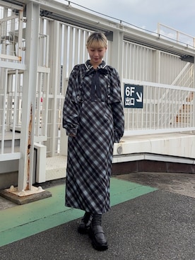 「チェック柄」｜marikaさん（レディース・150cm）の冬コーディネート