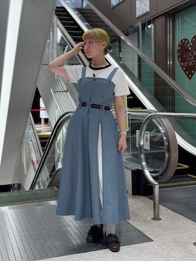 「NICOLE CLUB（ニコル　クラブ）のローヒールローファー（ローファー）」を使った、marikaさん（レディース・150cm）の夏コーディネート
