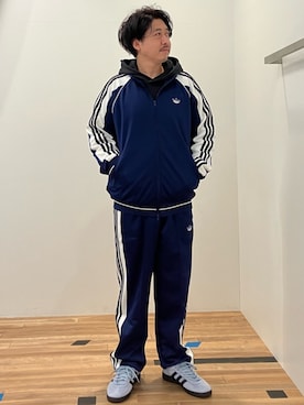 「アイテム（ジャージ）」を使った、OKさん（メンズ・165cm）の秋コーディネート