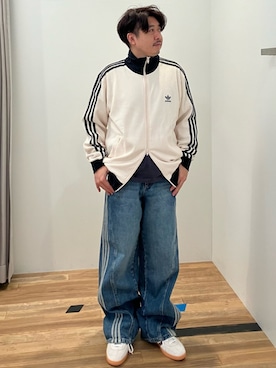 「アイテム（ジャージ）」を使った、OKさん（メンズ・165cm）の秋コーディネート