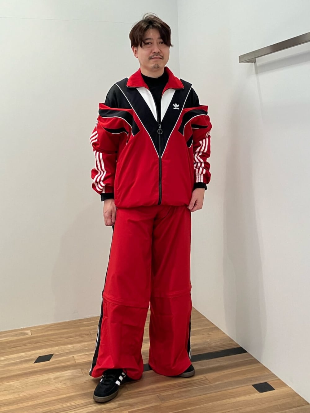 RASANT カットライン トラックパンツ レッド アディダス Rasant カット