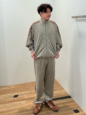 「アイテム（ジャージ）」を使った、OKさん（メンズ・165cm）の秋コーディネート