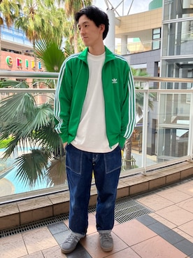 「ジャージ」｜「アイテム（スニーカー）」を使った、TSさん（メンズ・172cm）の夏コーディネート