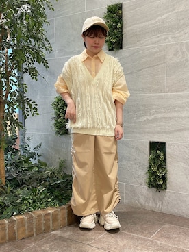 「アイテム（ドレスシューズ、ベージュ系）」を使った、なこ。さん（レディース・153cm）の春コーディネート