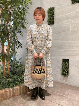 「TSUHARU by Samansa Mos2（ツハルバイサマンサモスモス）のアイテム（ブーツ）」を使った、なこ。さん（レディース・153cm）の冬コーディネート