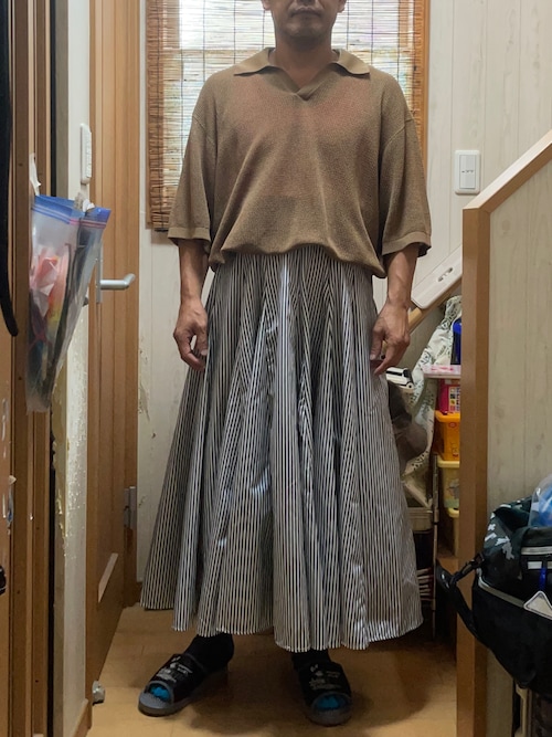 【大人のゆるコーデに♪】LV × ストライプポロシャツ adidas ポロシャツ ポロ '80s オーバーサイズ ストライプ