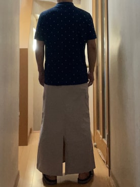 「アイテム（ポロシャツ）」を使った、清衣さん（メンズ・170cm）の春コーディネート