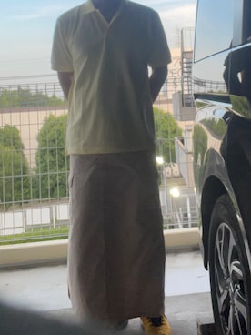 「アイテム（ポロシャツ）」を使った、清衣さん（メンズ・170cm）の春コーディネート