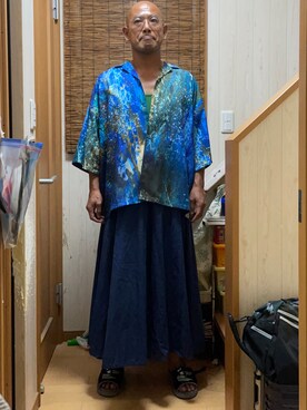 「スカートコーデ」｜清衣さん（メンズ・170cm）の秋コーディネート