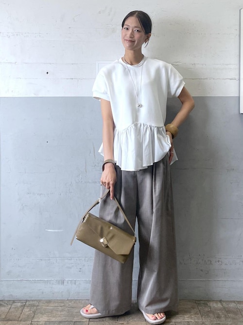 ADAM ET ROPE アダムエロペ　ペプラムトップス 楽天市場】【SALE／40%OFF】ツイルペプラムブラウス ADAM ET