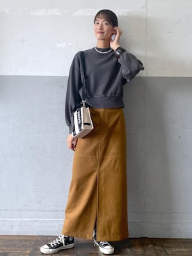 「アイテム（スウェット）」を使った、KIKUCHIさん（レディース・167cm・30代）の秋コーディネート