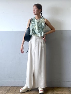 「アイテム（ショルダーバッグ）」を使った、KIKUCHIさん（レディース・167cm・30代）の夏コーディネート