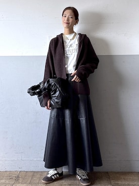 「アイテム（カーディガン/ボレロ）」を使った、KIKUCHIさん（レディース・167cm・30代）の秋コーディネート