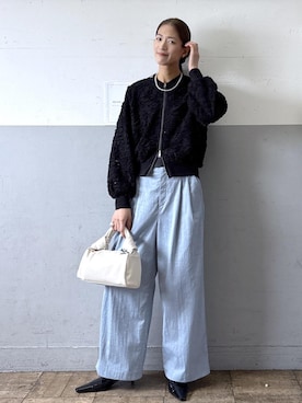 「ADAM ET ROPE'（アダムエロペ）のアイテム（ブルゾン）」を使った、KIKUCHIさん（レディース・167cm）の春コーディネート