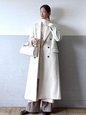 「アイテム（チェスターコート）」を使った、KIKUCHIさん（レディース・167cm）の秋コーディネート