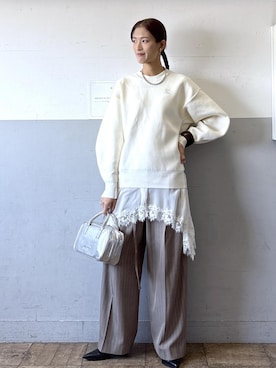 「ADAM ET ROPE'（アダムエロペ）のアイテム（シャツ/ブラウス）」を使った、KIKUCHIさん（レディース・167cm）の秋コーディネート