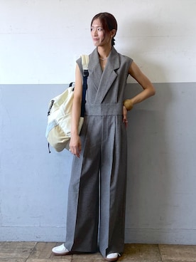 「アイテム（オールインワン・サロペット）」を使った、KIKUCHIさん（レディース・167cm・30代）の秋コーディネート