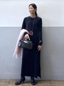 「アイテム（コインケース）」を使った、KIKUCHIさん（レディース・167cm）の冬コーディネート