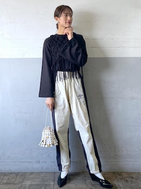 「UMBRO」｜KIKUCHIさん（レディース・167cm）の冬コーディネート