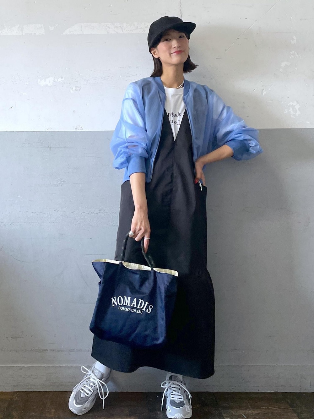 NOMADIS ADAM ET ROPE' トートバッグ　ネイビー NOMADIS for ADAM ET ROPE'】別注 SAC2 WIDE（トートバッグ